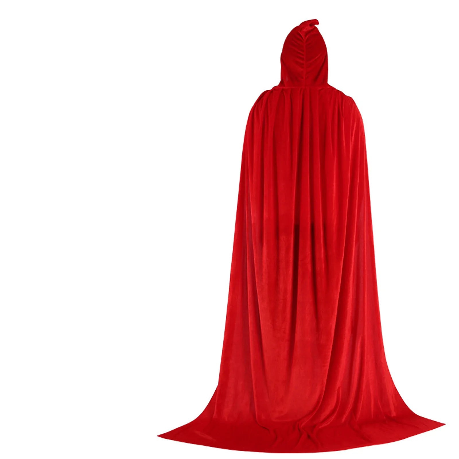 Hood Cloak Cosplay Medieval Long Cape Halloween Party Women Men Adult Long Mage Witchcraft Wicca Robe Conceal Gown Reenactment Oasis Select Red 110