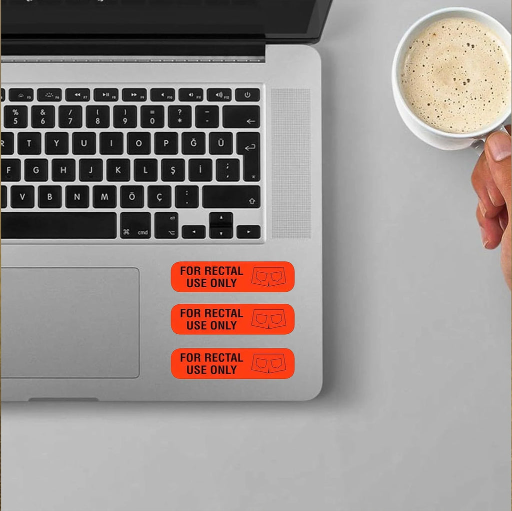 Orange“Only for Direct Intestine Use” 500Pcs 0.39*1.5in Waterproof Prank Mark Decorative Label Sticker Oasis Select