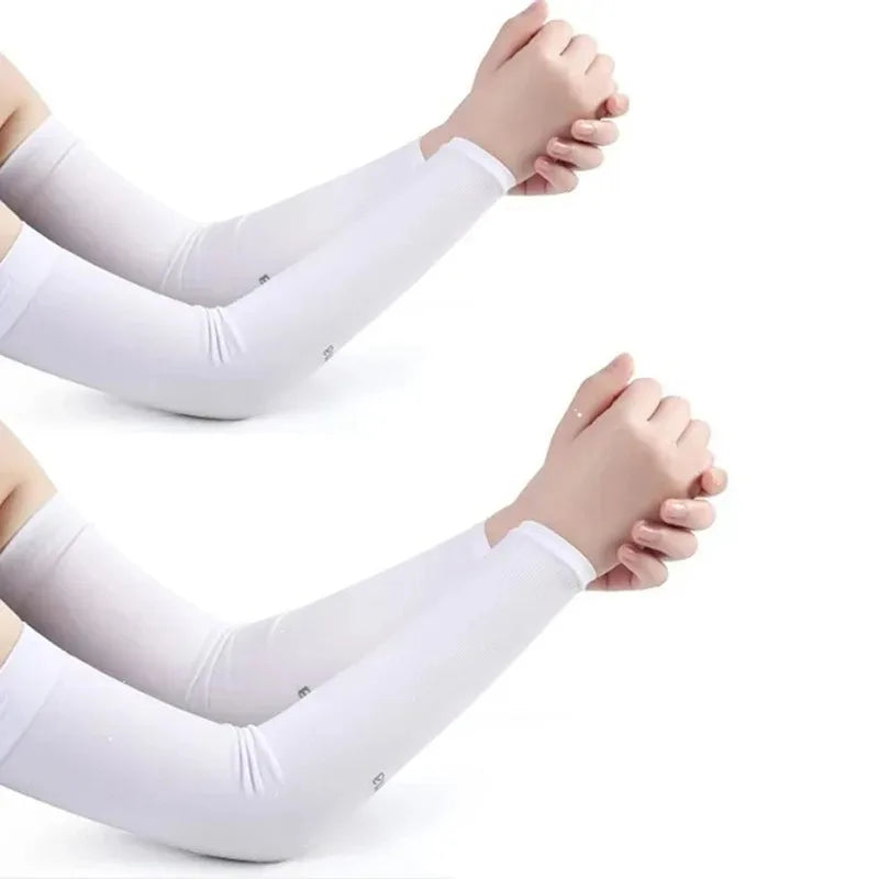 1/2pair Ice Silk Sun Protection Cuffs Gloves Sun Protection UV Protection Hand Protection Cover Anti Slip Summer Outdoor Cycling Oasis Select