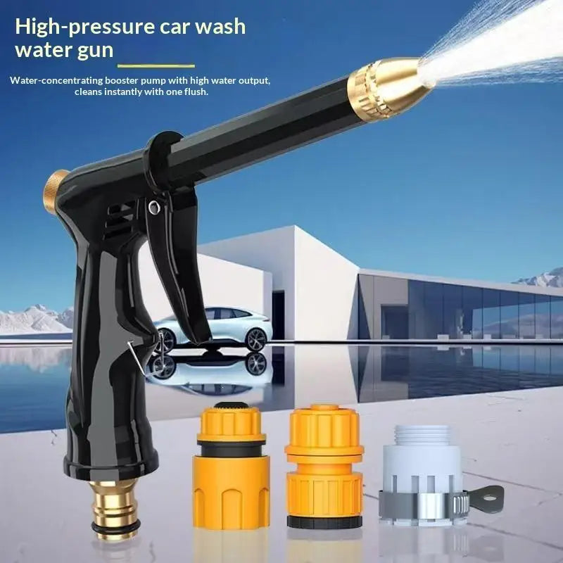 High Pressure Water Hose Nozzle, Booster Design With 3 Spray Modes, Adjustable Water Sprayer For Car Washing Home Daily Cleaning Oasis Select