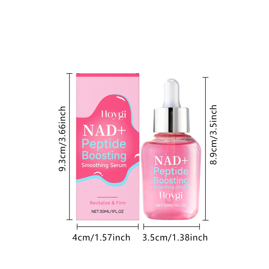 NAD+ Peptide Boosting Smoothing Serum Firming Hydrating Anti-Aging Serum Radiant Glow Face Essence Hyaluronic Acid Brightening Oasis Select