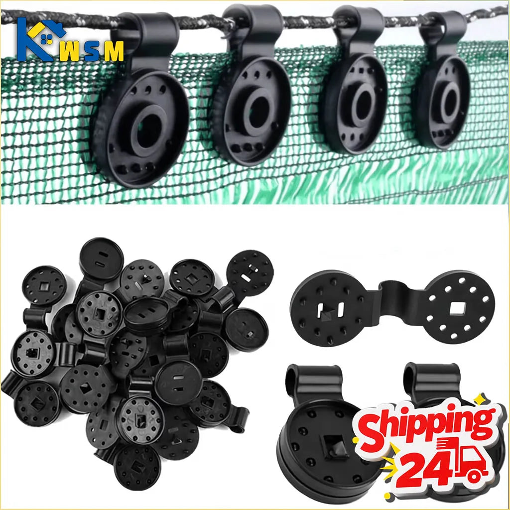 Reusable Sun Shade Clips Black Mesh Grip for Outdoor Canopy Garden Net Quick Easy Installation Wind Resistant Fasteners Oasis Select