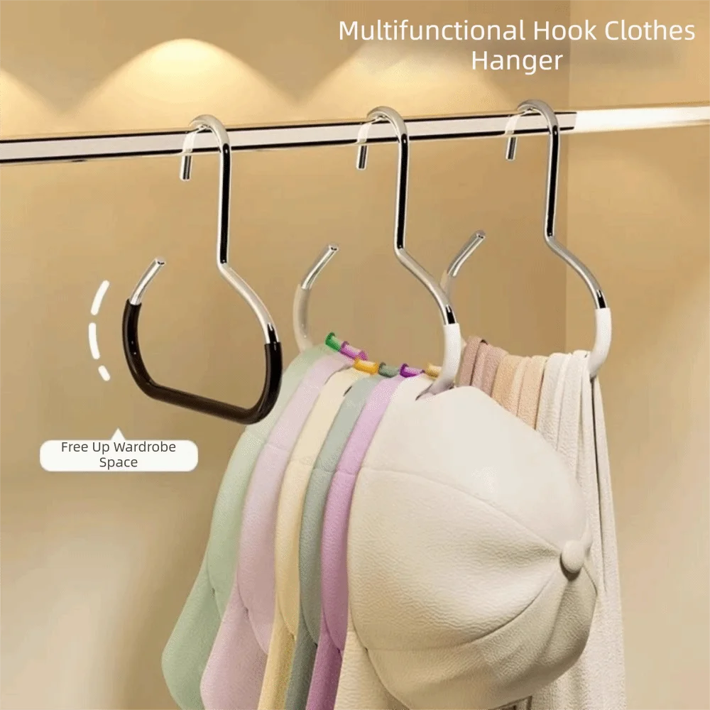 5-Pack Metal Hat Hangers – Non-Slip Closet Ring Hooks