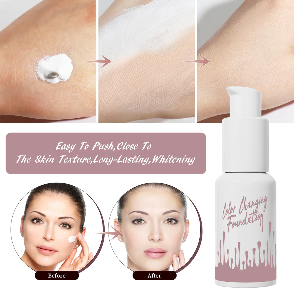 Hello Kiss Color-Changing Liquid Foundation – Matte & Hydrating