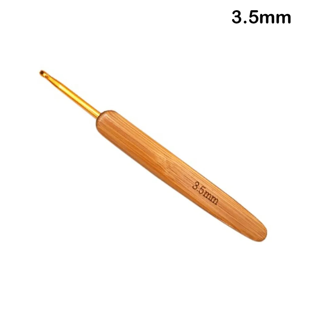 Bamboo Wooden Handle Crochet Hook Crochet Hooks Ergonomic Crochet Needles Weave Yarn Craft DIY Sewing Tools for Fine Work Thin Oasis Select 3.5mm