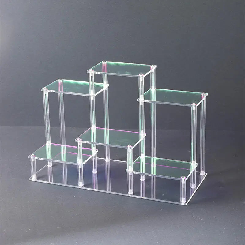 Acrylic Multi-Layer Ladder Display Stand for Collectibles