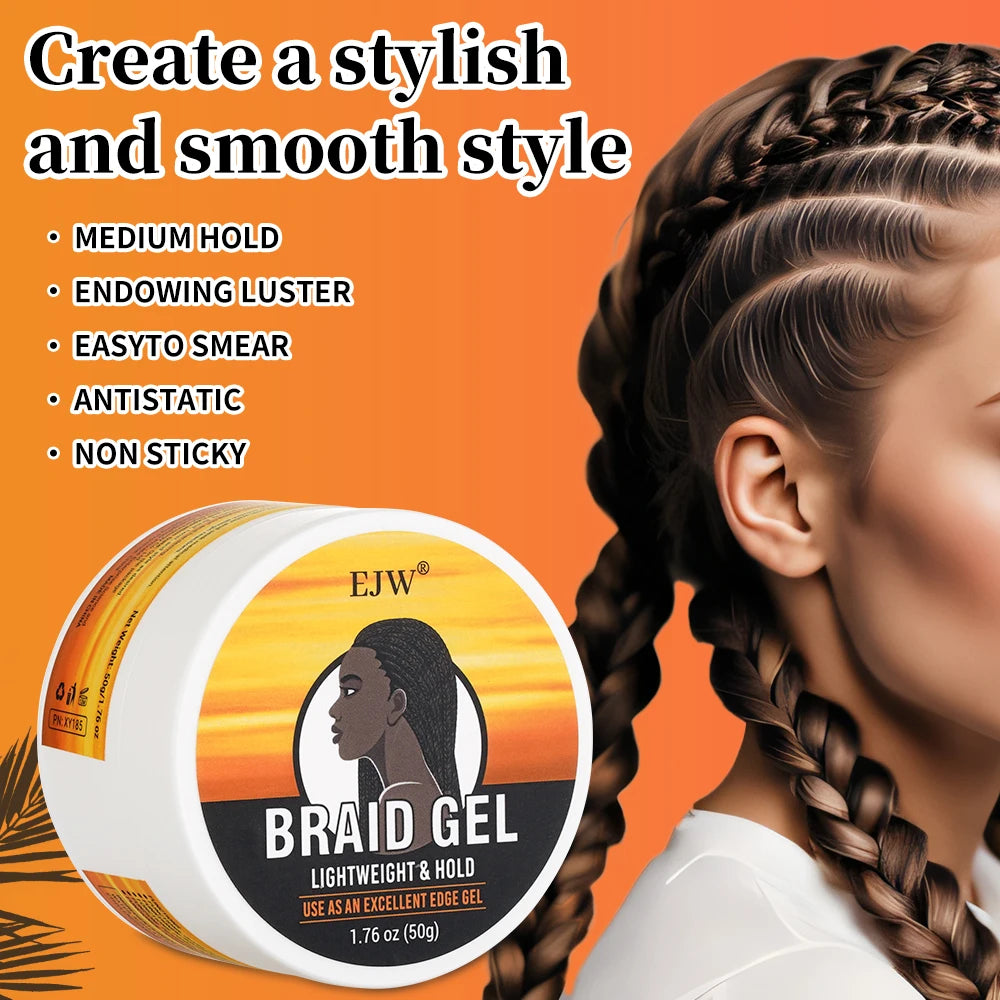 EJW Hair Braid Gel & Styling Wax – Edge Control & Curl Define Hair Styling Gel Oasis Select