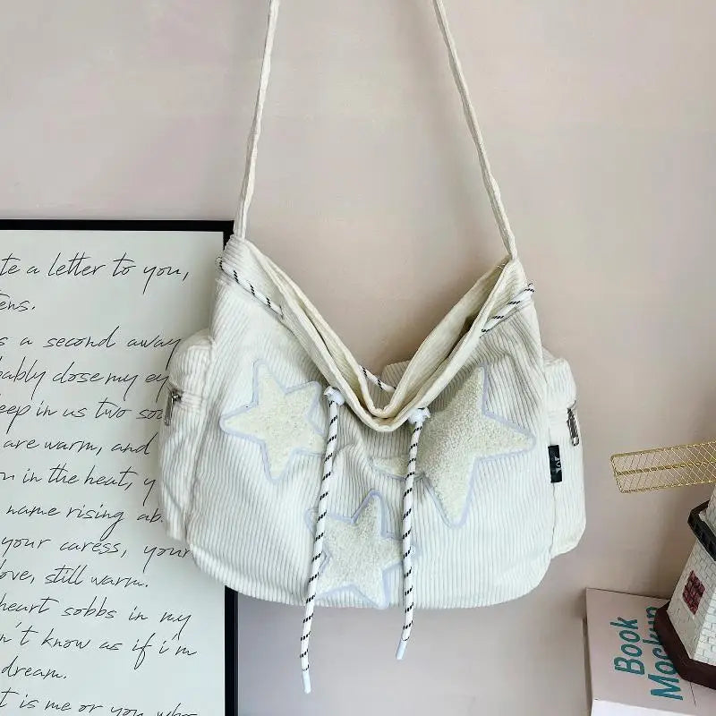 JETTING Corduroy Tote Bag – Large Crossbody Shoulder Bag