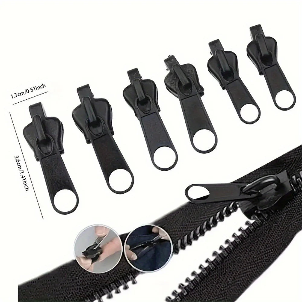 12/24/48pcs Quick Fix Zipper Slider Repair Tool, Reusable DIY Sewing Supplies for Clothes Bags Jackets Luggage Oasis Select