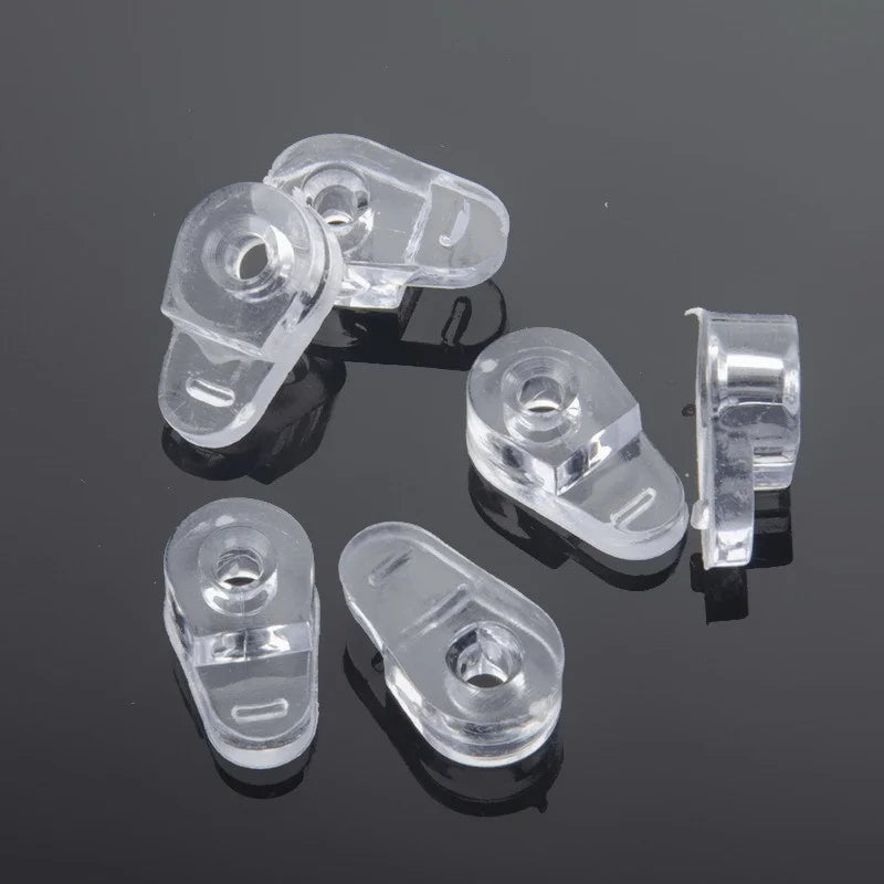 10pcs Plastic Glass Retainer Transparent Mirror Cabinet Fix Clips display dresser bathroom mirror wine cabinet Glass Hardware Oasis Select 20x11x7mm-20pcs