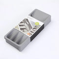 Kitchen Retractable Knife, Fork, Spoon Separation And Sorting Tableware Storage Box Oasis Select Grey
