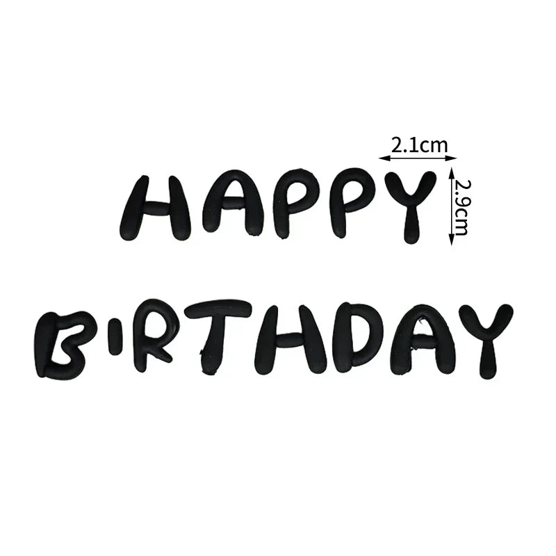 Cake Topper, English Letters Happy Birthday Cake Topper, Ins Colorful Letters Rainbow for Kids 1st Birthday Party Supplies Oasis Select HSRKL
