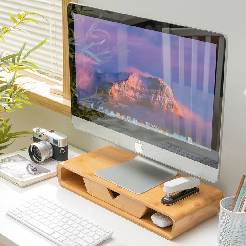 Curved computer monitor raised frame Desktop computer raised frame Office desk Keyboard storage bracket Oasis Select