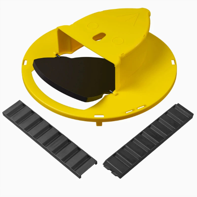 Double-end Mouse Trap Bucket Flip Lid -Multi-Catch Auto-Reset Humane or Lethal Rat Trap ABS Material -5 Gallon Bucket Compatible Oasis Select 1pcs