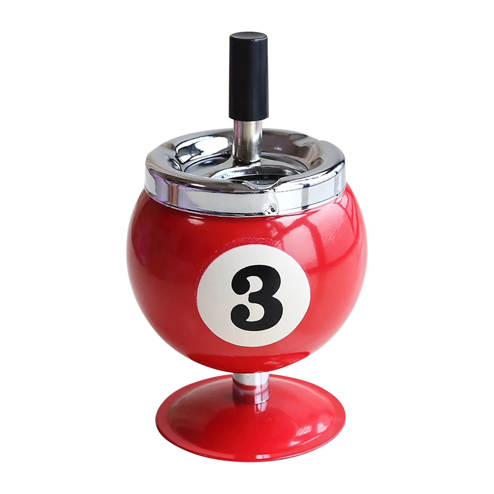 Ashtray Billiard Ashtray with Lid Windproof Automatic Extinguishing Decorative Ashtray for Home Restaurant KTV Bar Cigar Ashtray Oasis Select