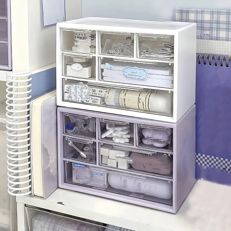 Dustproof Clear Plastic Desktop Mini Storage Box with Drawer – Transparent Organizer for Hair Clips, Jewelry, Keys Small Tools Oasis Select