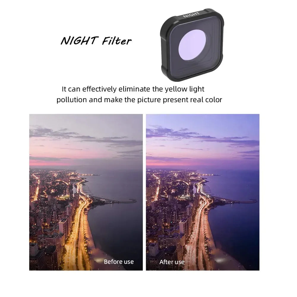 UV CPL ND8 ND16 ND32 Filter Kit for GoPro Hero 9 10 11 12