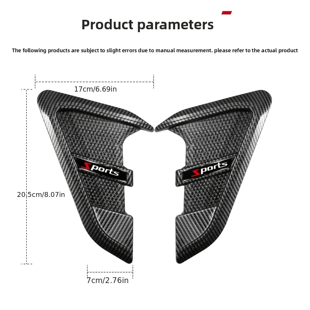 2pcs Car Fender Air Vent Wing Stickers – TPU Sport Decals