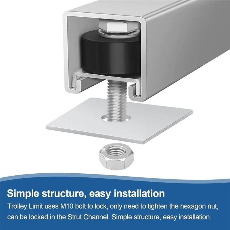 LIKE WISH Trolley Roller Wheels Limit Trolley Assembly Positioning For Strut Channel 1-5/8" Wide And 1-5/8"Or Taller Strut Chann Oasis Select
