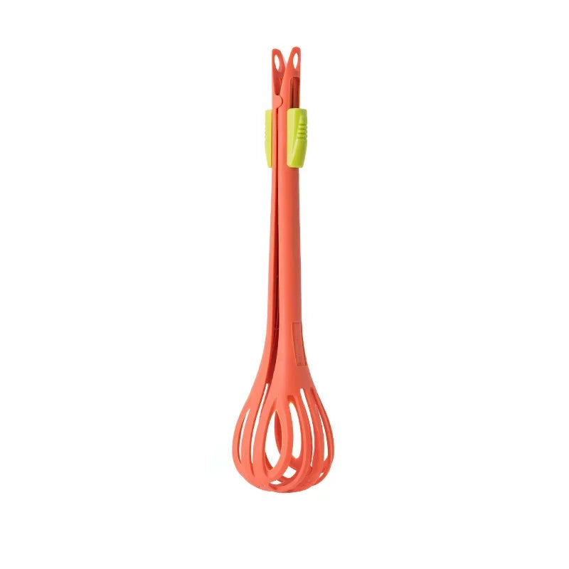 Multifunctional Egg Beater Egg Milk Whisk Pasta Tongs Food Clips Mixer Manual Stirrer Kichen Cream Bake Tool Kitchen Accessory Oasis Select Orange