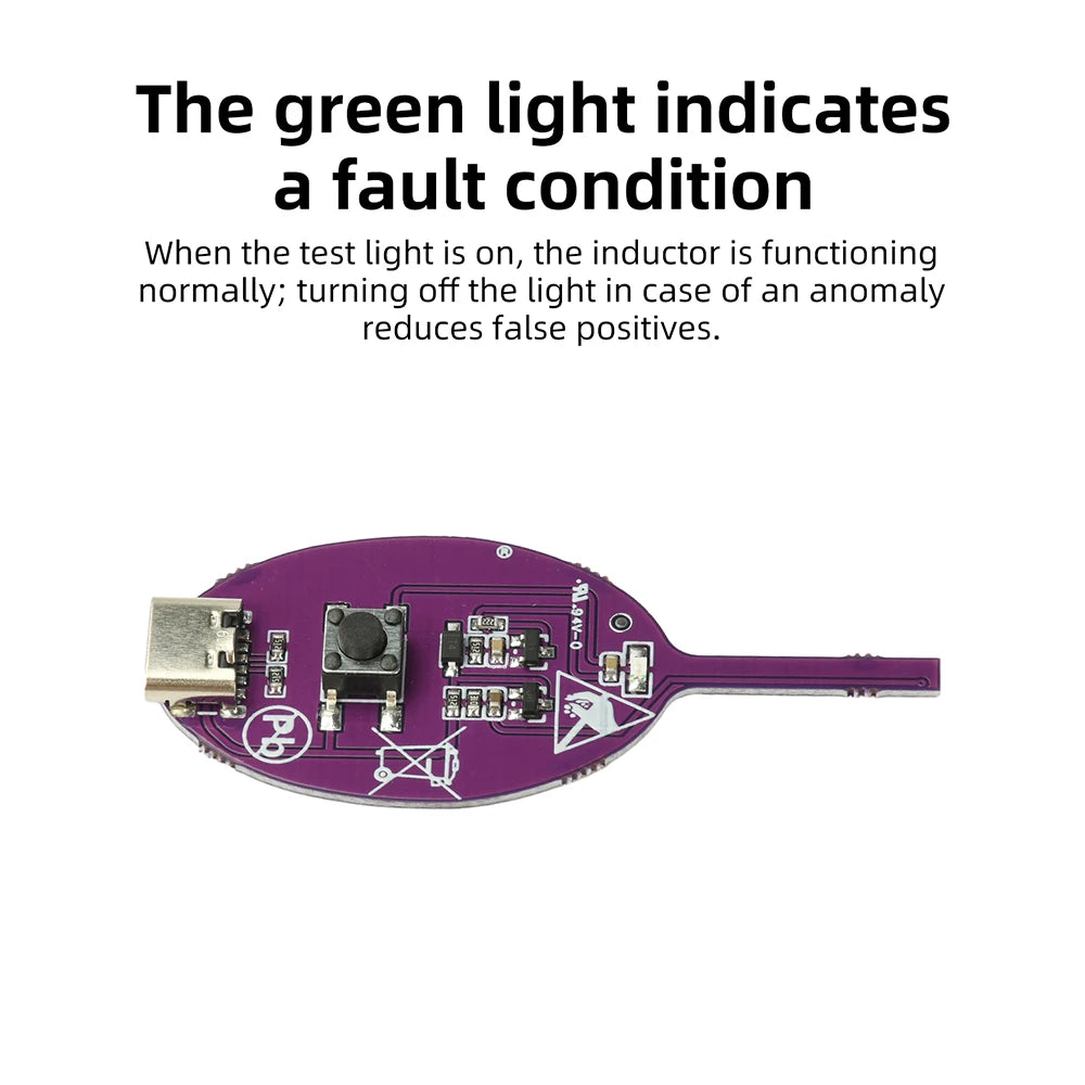 Professional Circuit Inductance Testing Tool Electromagnetic Sensing Quick Detection Type-C for Electronic Maintenance Repair Oasis Select