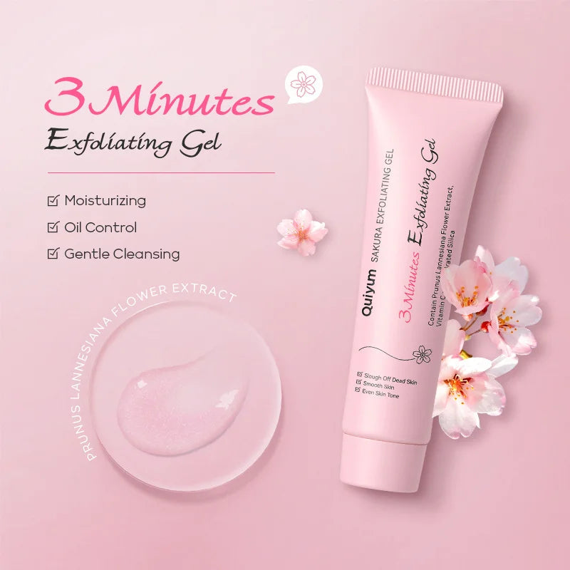 Sakura Peeling Exfoliating Gel Facial Scrub Deep Clean Even Skin Tone Moisturizing Repair Face Care For All Skin Types 30g 50g Oasis Select