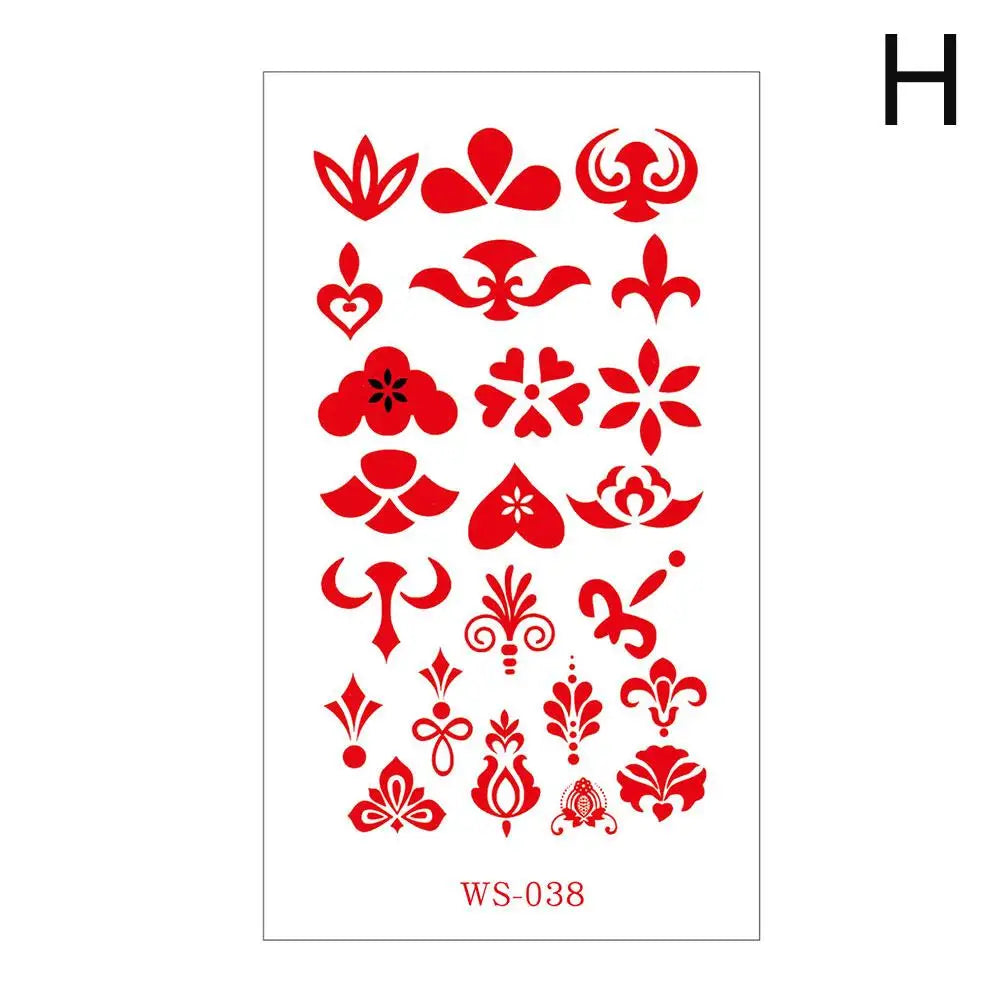 Classic Eyebrow Sexy Cute Retro Tattoo Paste Ancient Style Girl Baby Forehead Paste Hanfu Children's Temporary Tattoo Sticker Oasis Select H China