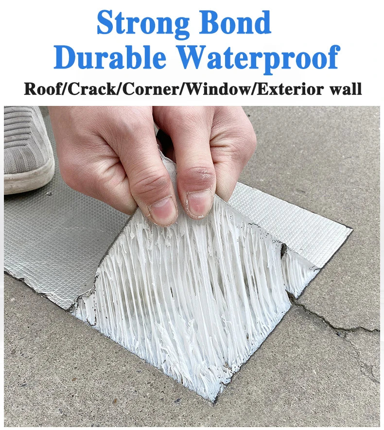 Waterproof Tape High Temperature Resistance Aluminum Foil Thicken Butyl Tape Wall Pool Roof Crack Duct Repair Sealed Self Tape Oasis Select