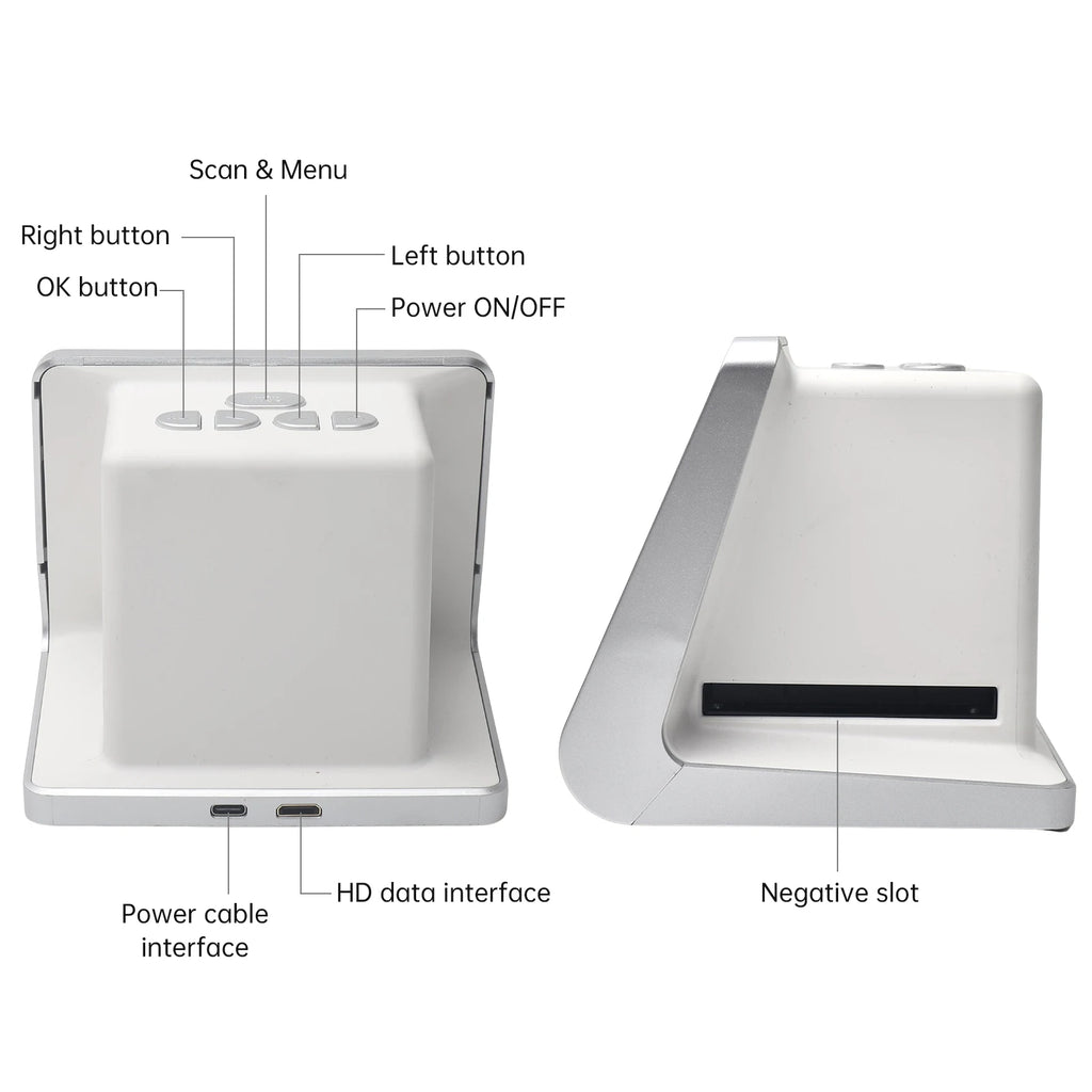 Bisofice Film and Slide Scanner 5'' LCD Screen for 135 Film/126KPK /110 Film/Super8/ Monochrome/Slide to Digital JPEG Photos Oasis Select