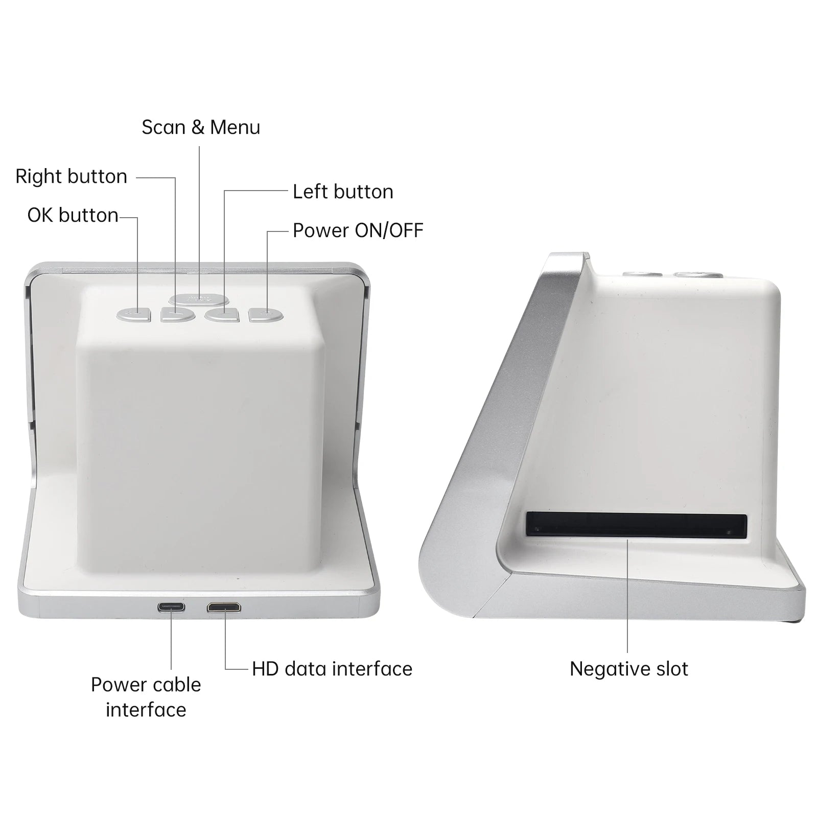 Bisofice Film and Slide Scanner 5'' LCD Screen for 135 Film/126KPK /110 Film/Super8/ Monochrome/Slide to Digital JPEG Photos Oasis Select