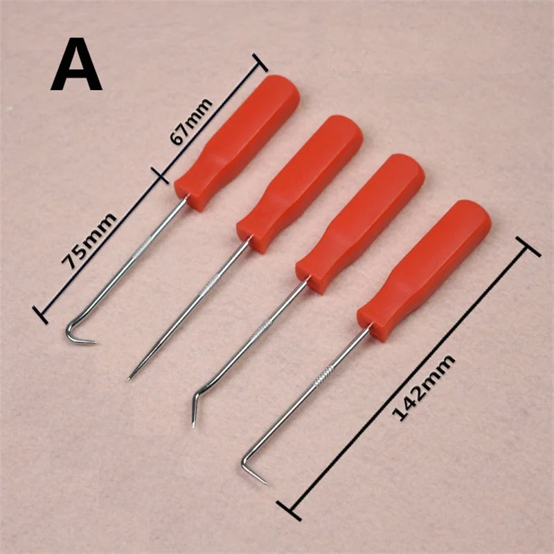 4-Pc Car O-Ring Oil Seal Removal Pick & Hook Tool Set Automotive Pick Tool Set Oasis Select