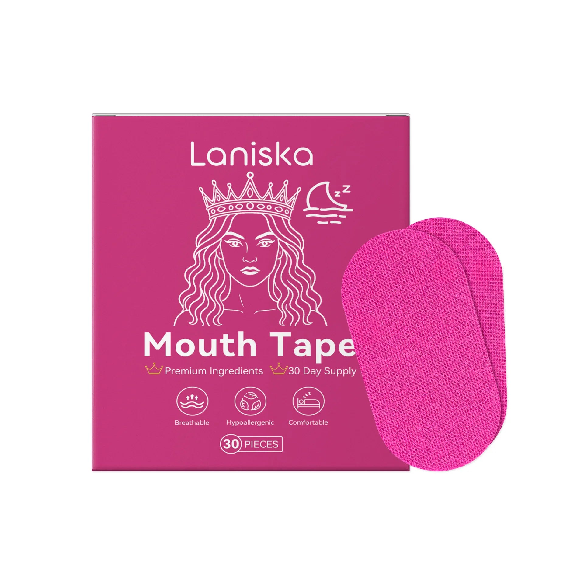 Laniska Lavender Stop Snoring Sleep Patch Enhance Breathing Easy Use Mouth Tape Children Adult Correction Night Sleep Care Patch Oasis Select 30pcs Boxed