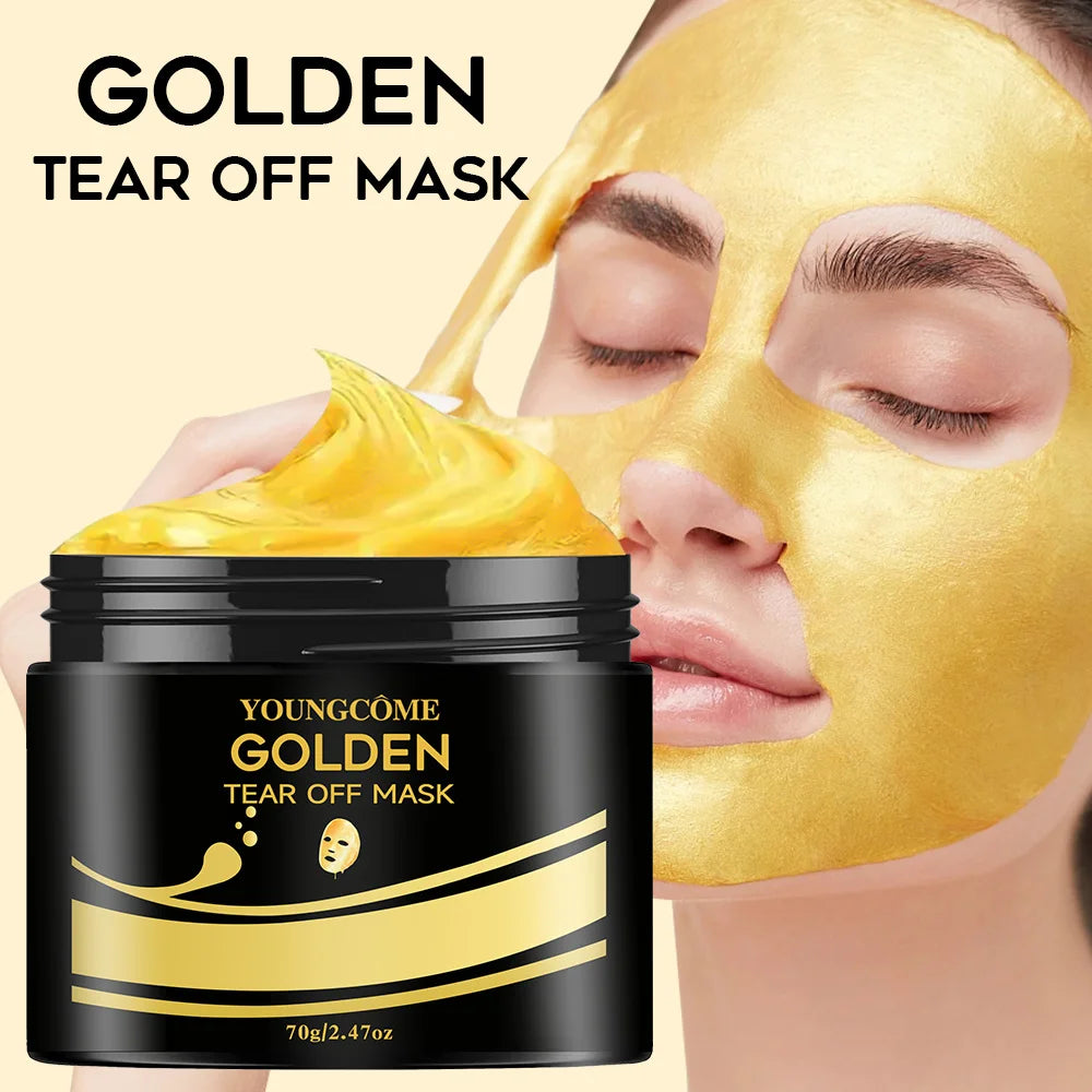 24K Gold Tear Off Mask Deep Cleansing Remove Blackheads Firming Skin Oil-Control Whitening Skin Care Moisturizing Masks Oasis Select