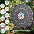 6.5W Solar Water Fountain with LED Colorful Lights & 3000mAh Battery, DIY Solar Bird Bath Fountain Pump, For Bird Bath Garden Oasis Select 6.5W