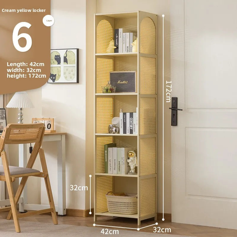 Bookcase Integrated Against Wall Student Household Bookshelf