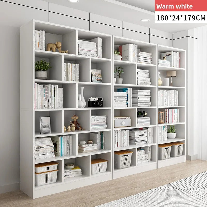 Bookshelf household modern simple floor against the wall large capacity storage shelf living room display cabinet study Oasis Select