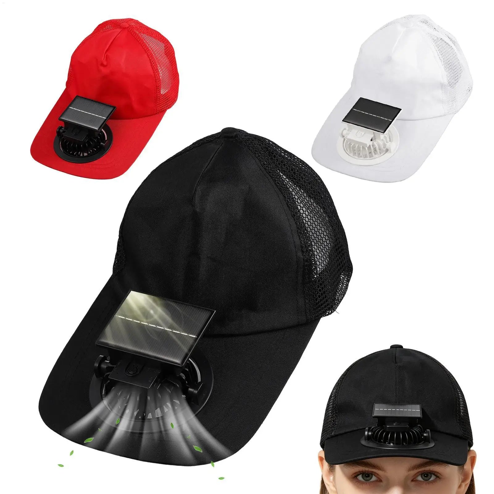 Hat with Fan USB Charging 3 Adjustable Speed Cool Mesh Baseball Hats With Mini Fan for Summer Beach Hiking Camping Fishing Oasis Select
