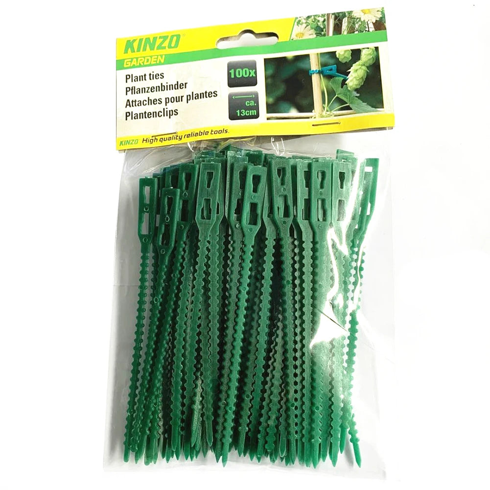 100-Pack Reusable Green Garden Plant Ties – Adjustable Cable Ties Garden Plant Ties Oasis Select