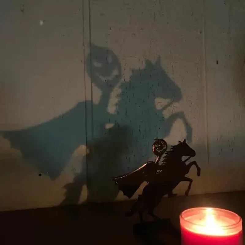 Halloween Decoration Home Halloween Projector Shadow Movie Props Halloween Ornaments Horror Candle Holder Candlestick Ornaments Oasis Select