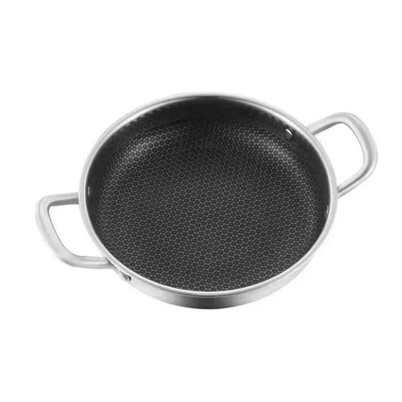 CHANSUNRUN 28cm Honeycomb Nonstick Stainless Steel Frying Pan Nonstick Frying Pan Oasis Select WHITE 28cm