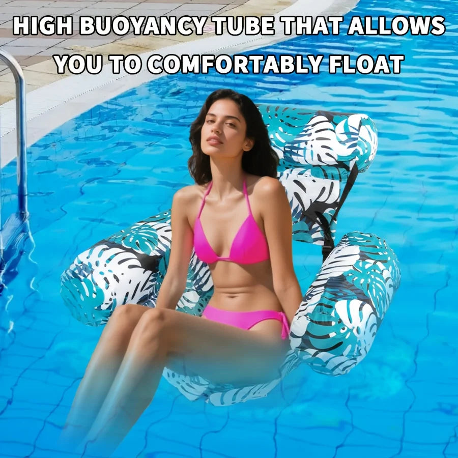 Inflatable Floating Lounger for Adult,Portable Pool Float Chair,Foldable Recliner for Swimming Pool,Lake,Beach Summer Relaxation Oasis Select