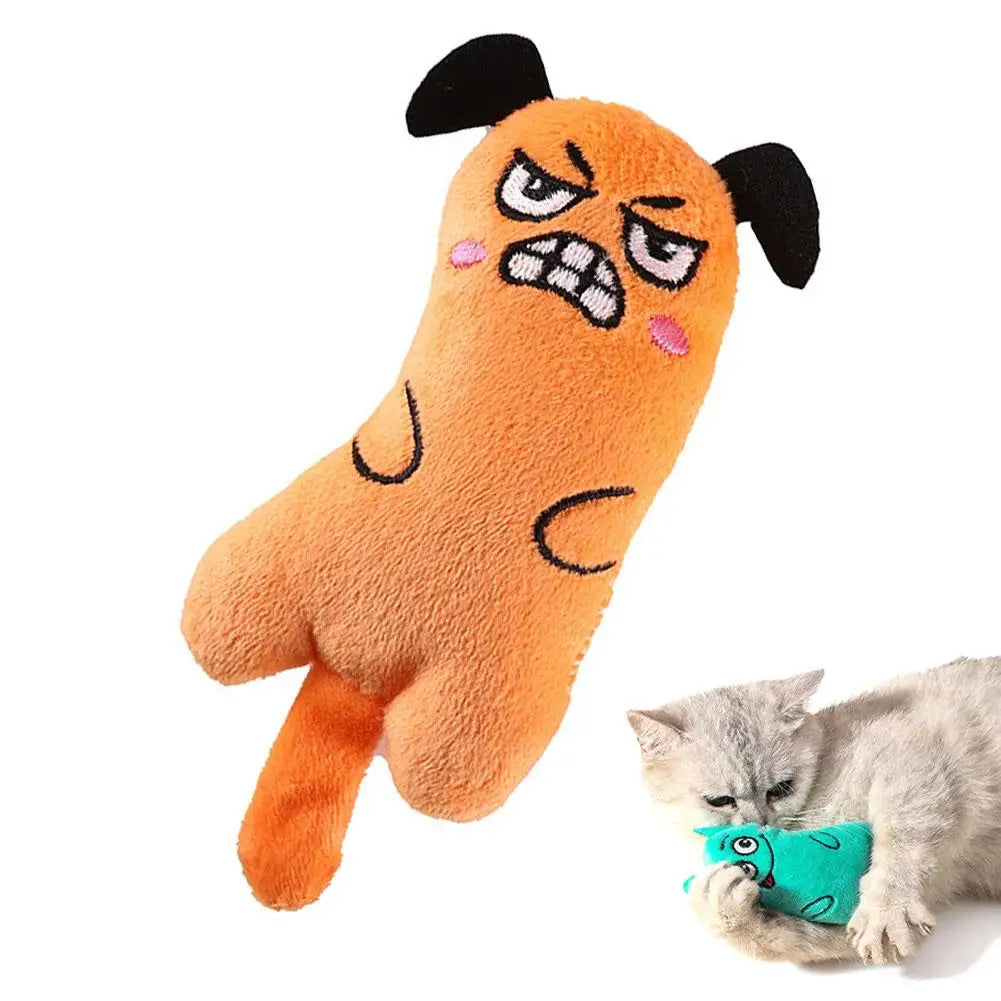Catnip Plush Cat Toy – Cartoon Expression Crinkle Mouse