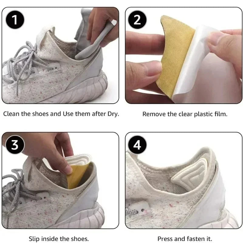 1/2/6Pairs Shoe Pad Foot Heel Cushion Pads Sports Shoes Adjustable Antiwear Feet Inserts Insoles Heel Protector Sticker Insole Oasis Select