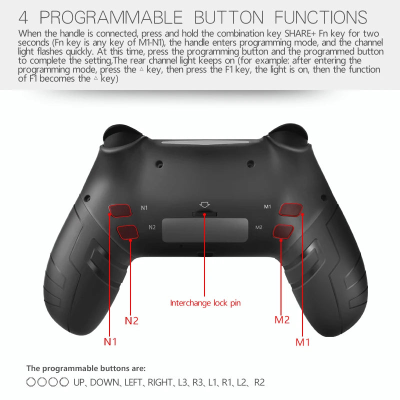 Wireless Bluetooth PS4/PS3/PC/Android Gamepad Controller