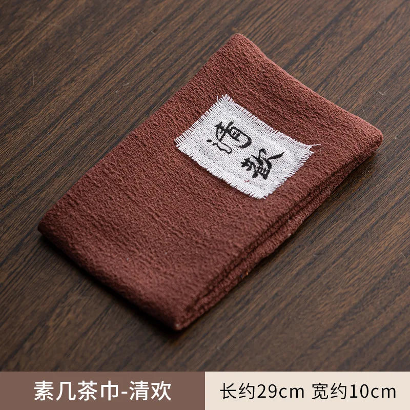 Absorbent Cotton Linen Tea Towel Tea Cloth Home Chinese Creative Tea Mat Tablecloth Tea Table Cloth Tea Mat Tea Ceremony Oasis Select Tea Towel - Qinghuan