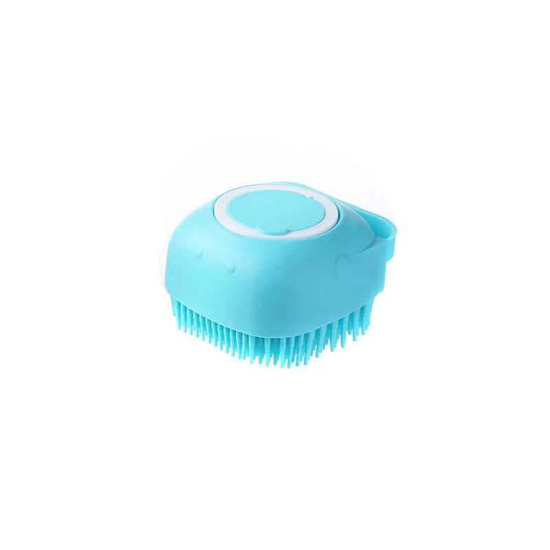 Pet Bath Massage Brush Household Silicone Bath Brush Cat and Dog Cleaning Tool Massage Foam Maker Dog Bath Oasis Select blue