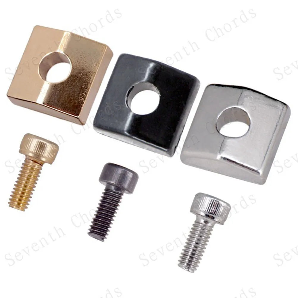 3 Sets Electric Guitar Tremolo Bridge String Locks Nut Block Clamp & Hex Screws Guitar Strings Locking System For Floyd Rose Oasis Select