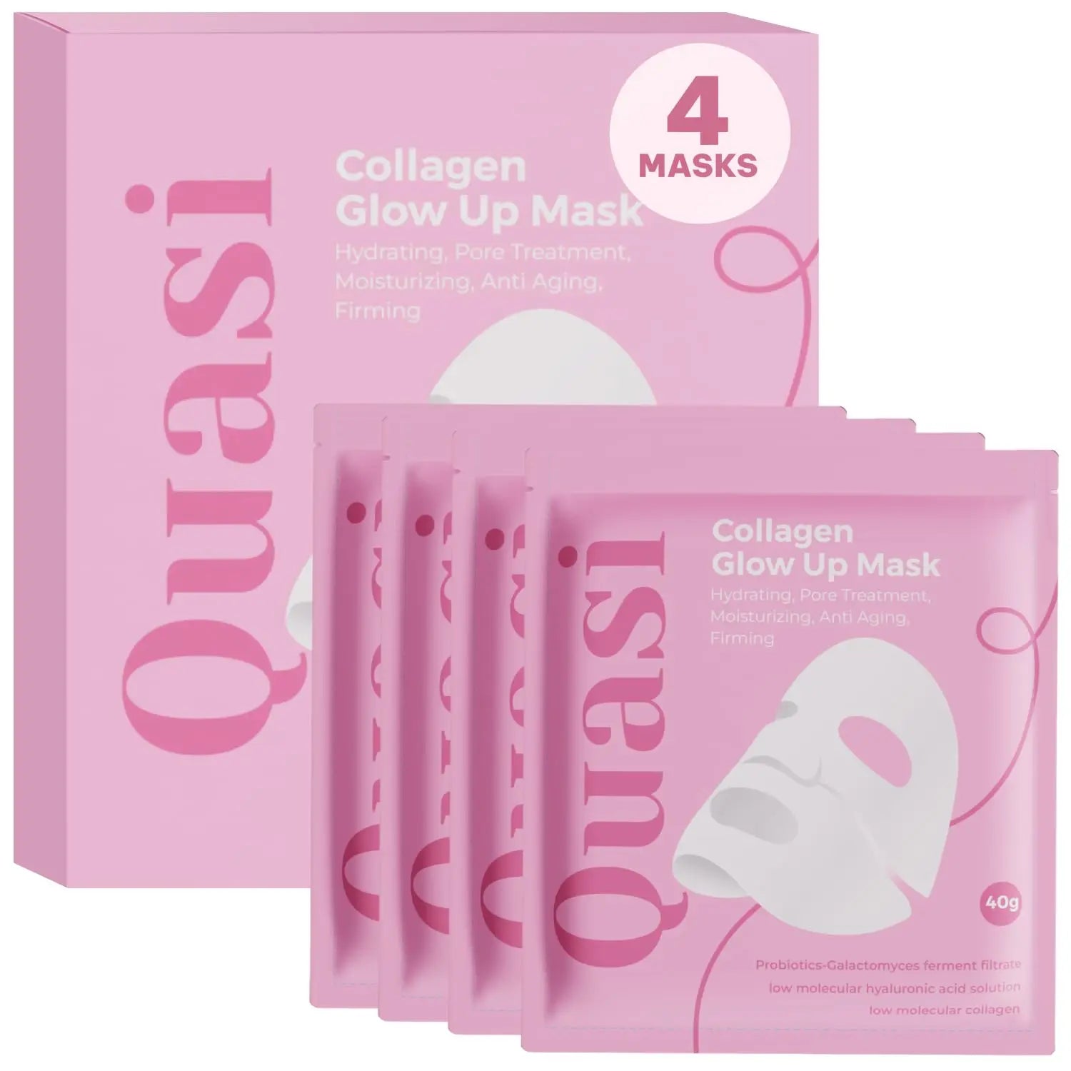 Quasi 3D Lifting Skincare Set Korean Night Cream Serum Face Mask Overnight Deep Hydration Firming Brightening Pore Minimizing Oasis Select