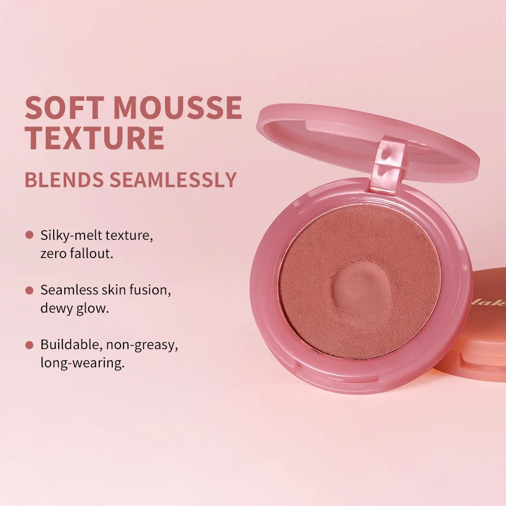 Soft Poke Matte Blush & Brush Long-wear Seamless Skin Fusion Dewy Glow Matte Bouncy Blusher Moisturizer Lightweight Woman Makeup Oasis Select