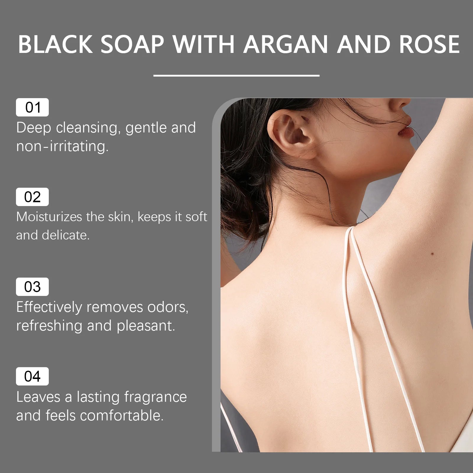Black Cleansing Soap Dead Skin Remover Body Scrub Purifying Cleansing Exfoliating Oil Control Brighten Soft Body Scrub Cream Oasis Select